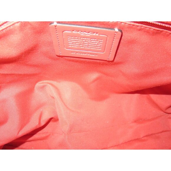 Coach Lexy Shoulder Bag studded Refined pebble Coral leather & matching purse - Picture 6 of 15